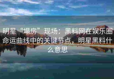明星“塌房”现场：黑料网在娱乐圈命运曲线中的关键节点，明星黑料什么意思