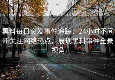 黑料每日突发事件追踪：24小时不间断关注网络热点，展现黑料事件全景视角