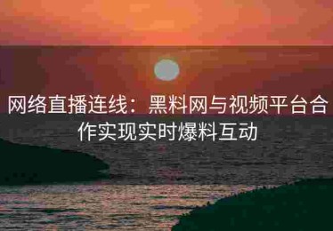 网络直播连线：黑料网与视频平台合作实现实时爆料互动