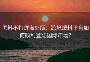 黑料不打烊海外版：跨境爆料平台如何顺利登陆国际市场？