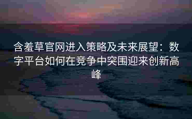 含羞草官网进入策略及未来展望:数字平台如何在竞争中突围迎来创新高峰 含羞草官网进入策略及未来展望:数字平台如何在竞争中突围迎来创新高峰