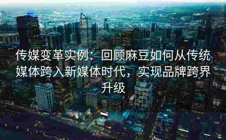 传媒变革实例：回顾麻豆如何从传统媒体跨入新媒体时代，实现品牌跨界升级